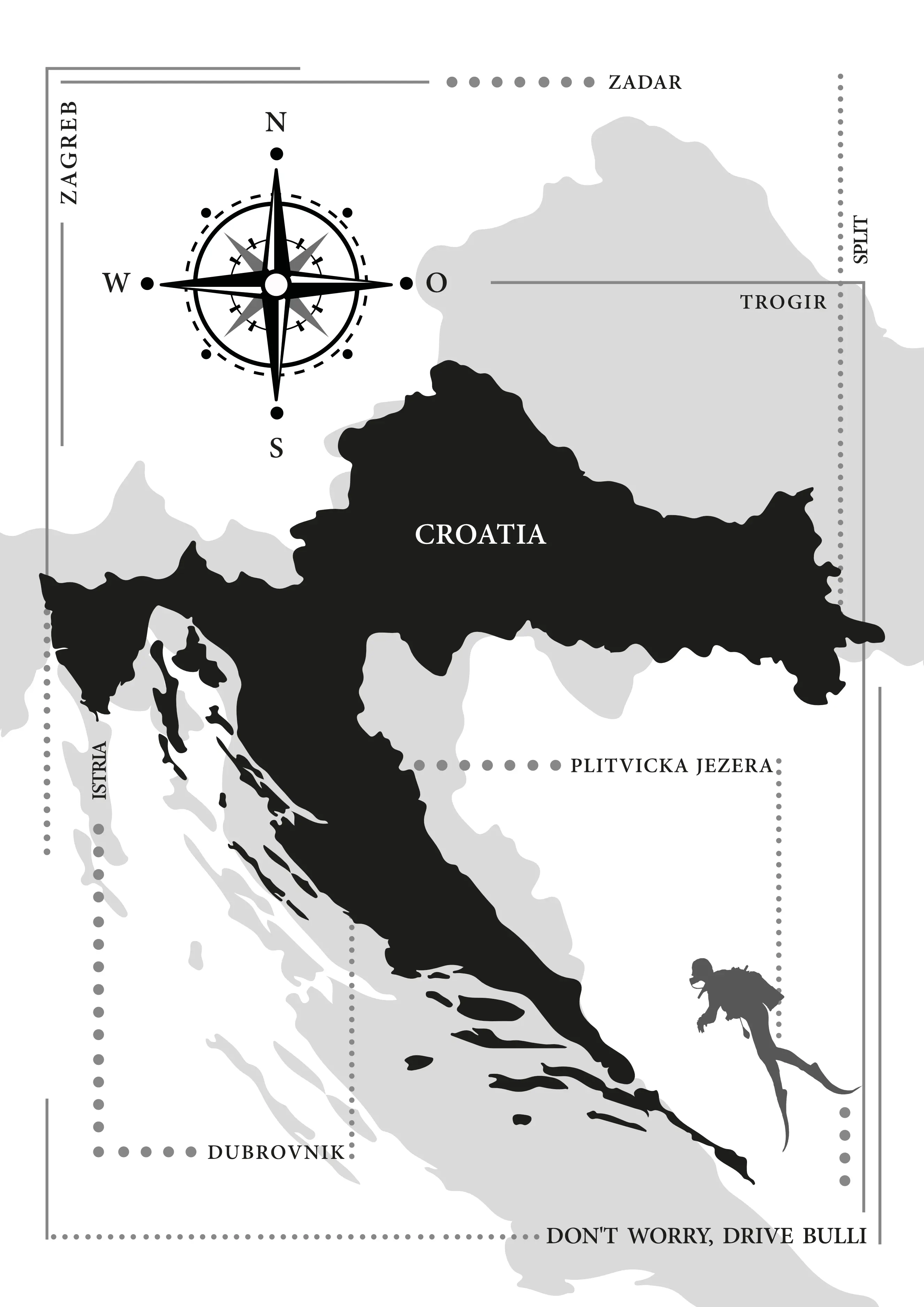 Kroatien Printdesign